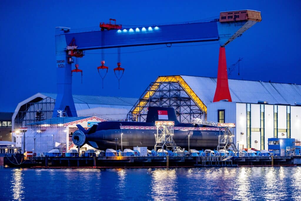 TKMS launches the fourth Invincible-class (Type 218SG) submarine for Singapore