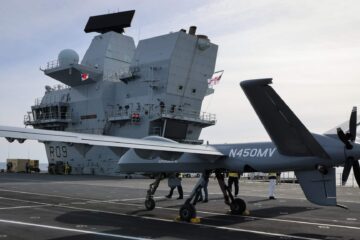 Aircraft Carriers underpin Royal Navy plans to use UAS to help build maritime mass